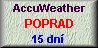 15 days forecast for Poprad